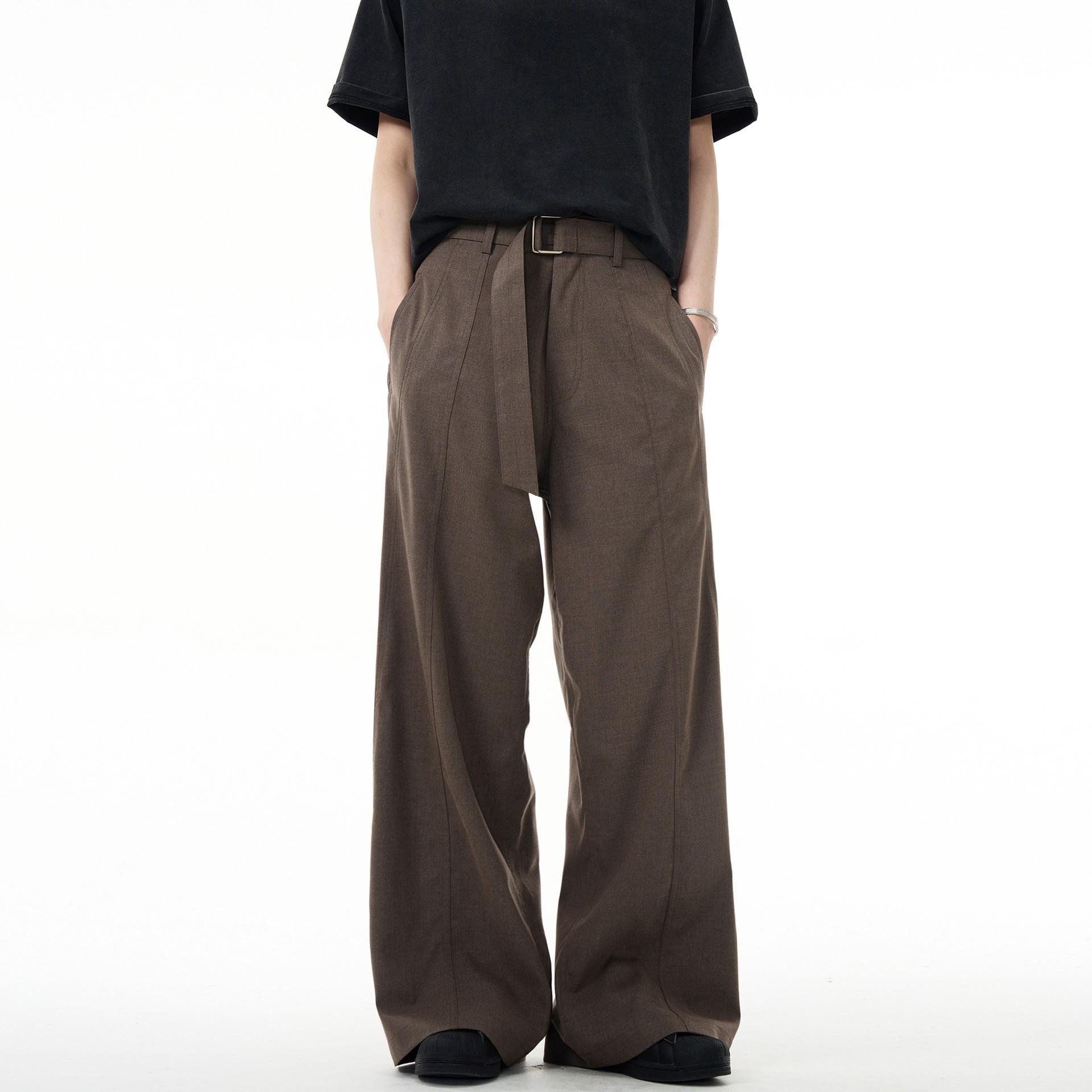 

Unisex Retro Wide-Leg Pants with Curved Waistband XL