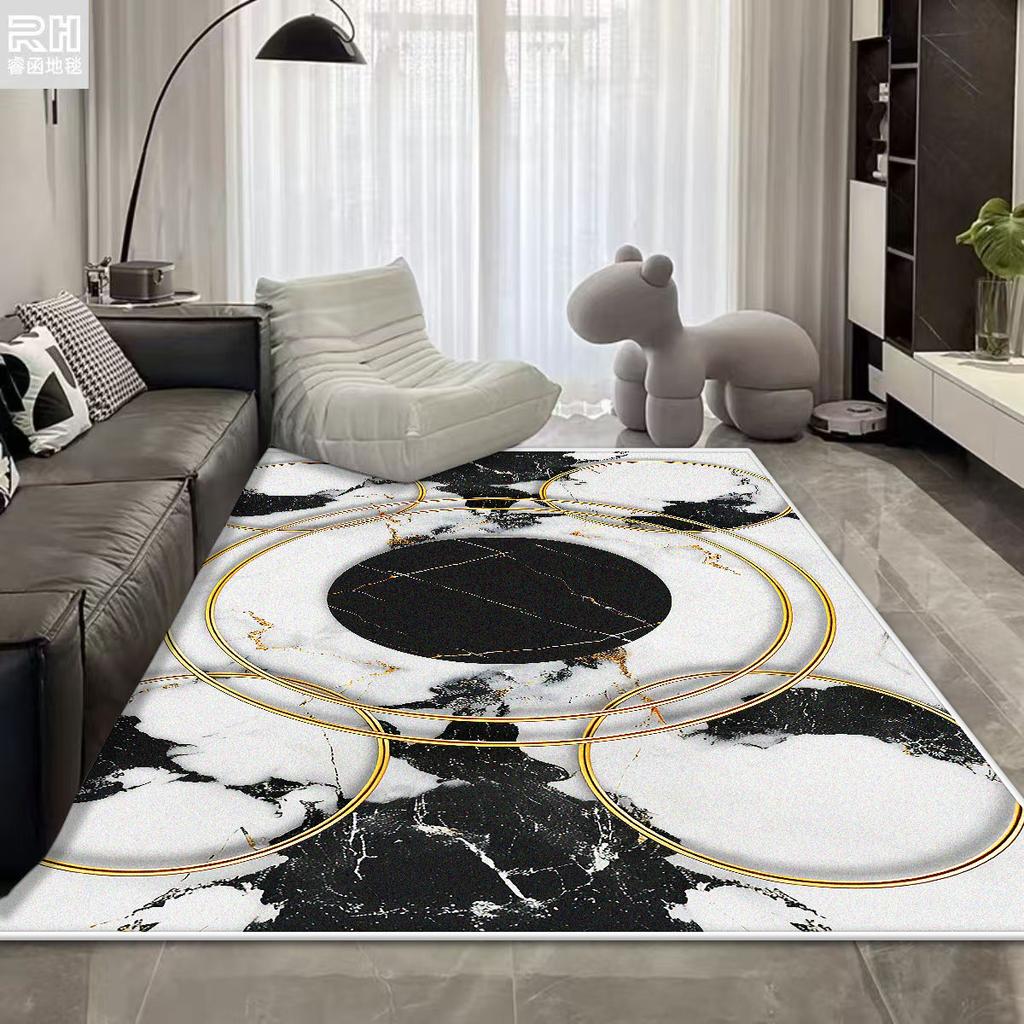 Modern Nordic Big Living Room Rug Home Decoration Luxury Short Velvet Carpet Bedroom Washable Customizable Floor Mat Gaming Room