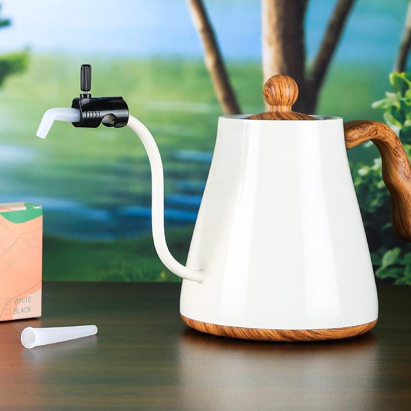 2025 Kávové a čajové nástroje Konvice na kávu Pour Over S hubičkou pro kapání Silikonová kávová konvice Ventil pro regulaci vody