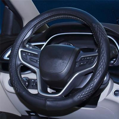 Universal Leder Auto Lenkradbezug - Ganzjahres Geprägtes Design