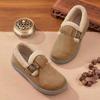 New Casual Shoes Soft-soled Birkenstocks Piled and Thickened Warm Cotton Shoes Non-slip and Comfortable Doudou Shoes