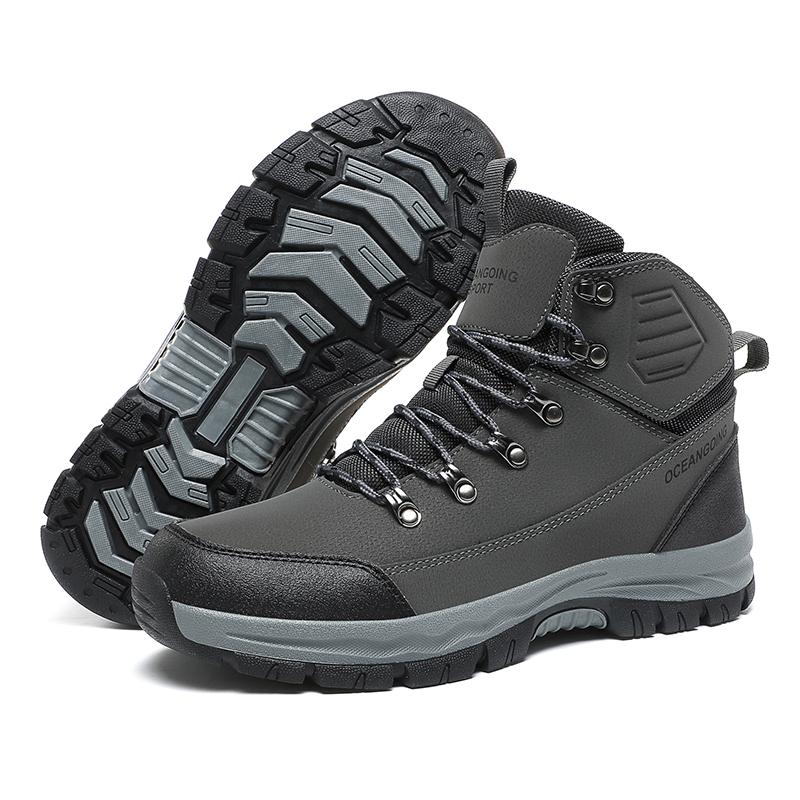 Men Hiking Shoes Waterproof Leather Shoes Climbing & Fishing Boots New Outdoor Sports Trainers High Top Winter Trekking Sneakers