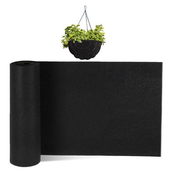Flowerpot Liner Non-woven Fabric Black Liner Sheets Roll Garden Flowerpot Basket Tear-resistant Plant Pot