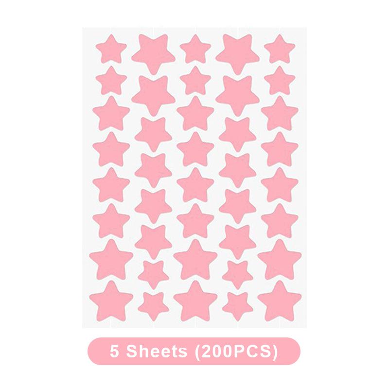 200/400PCS Colorful Combination Acne Patches Star Heart Type Pimple Sticker PE Facial Concealer Acne Marks Cover Patches