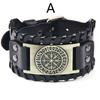 Viking Genuine Leather Bracelet Punk Leather Bracelet Nordic Leather Wristband