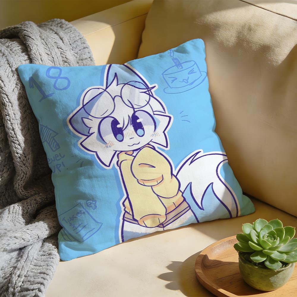 Cushion Cover  Washed Linen  Soft Breathable Decorative Case For Sofa Home BBoykisser Silly Cat Cute Pillow Cover