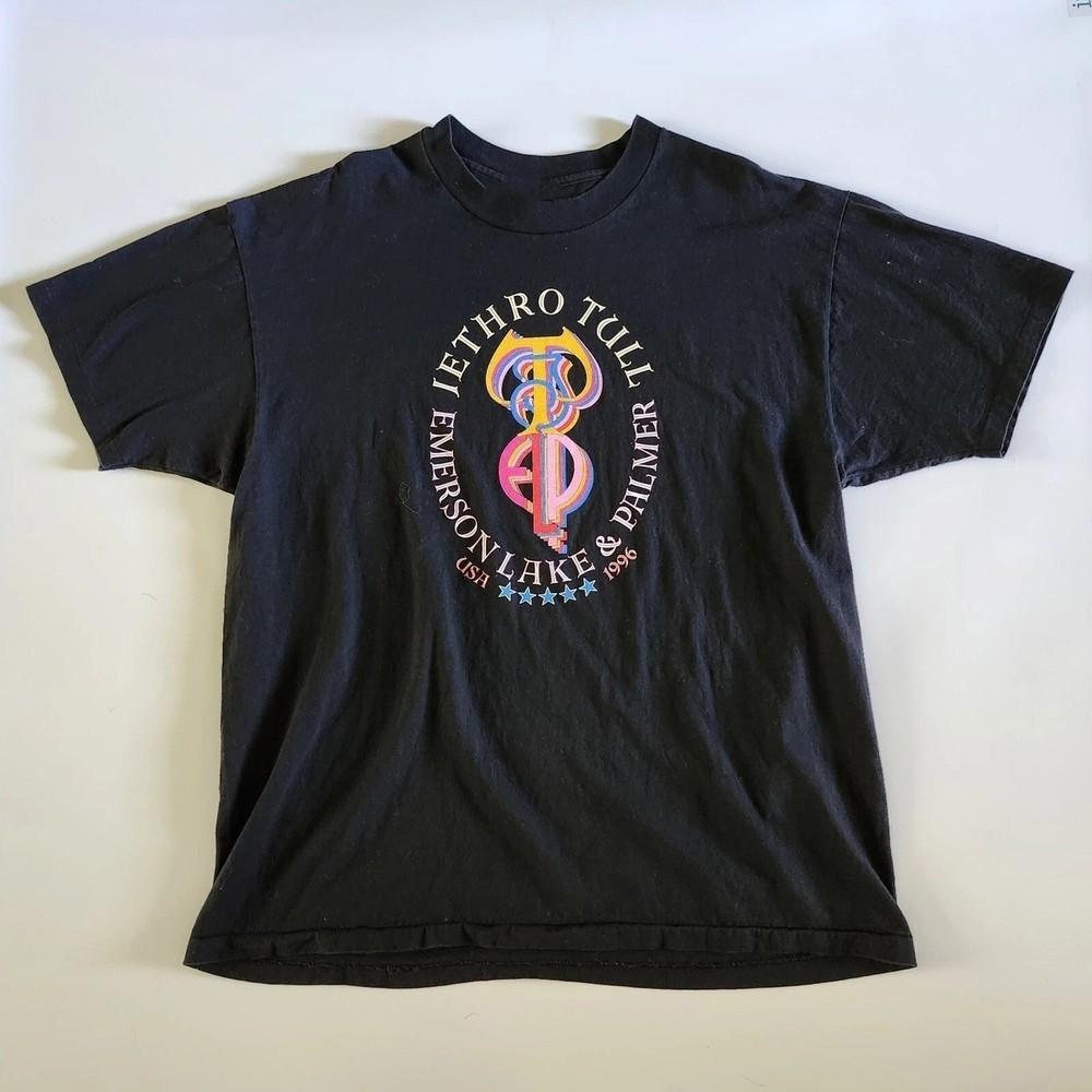 Jethro Tull Emerson Lake & Palmer 1996 Concert Tour T-Shirt   C22.62 Unisex T-Shirt S