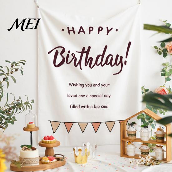 Integrated Hanging Cloth Baby Birthday Backdrop, Greenery Forest Banner for Boy Girl, Banquet Decoration 100 Day Celebration Party Decorations, Photo