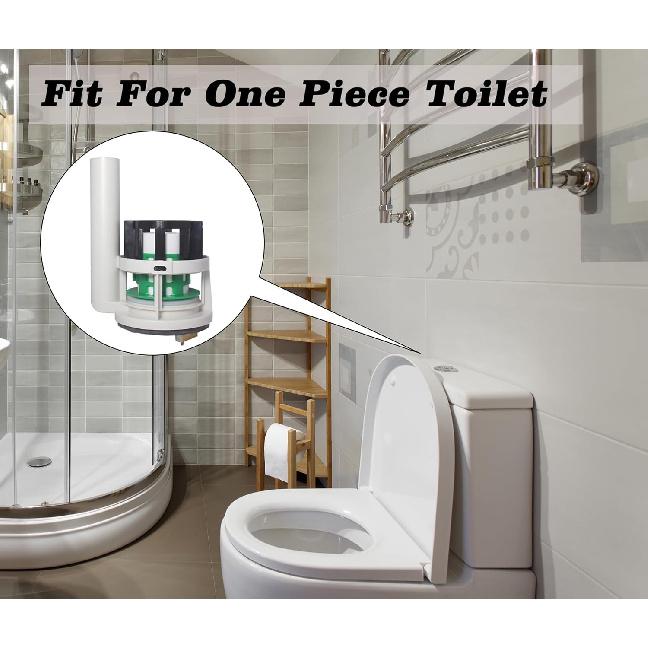 Toilet Flush Valve for 3 Inch Flush Hole, One Piece Toilet Flusher Replacement Kit Toilet Tank Valve Fit for TOTO Toilet Tank Parts