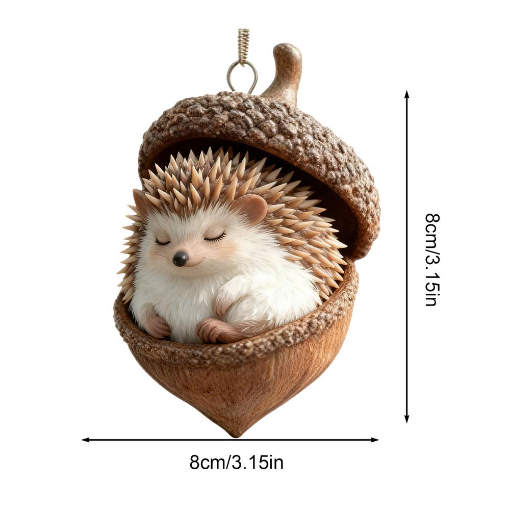 2D Animal Christmas Ornaments Cute Christmas Tree Acrylic Pendant Animal Hedgehog Bunny Wildlife Ornaments 2025 Xmas Navidad