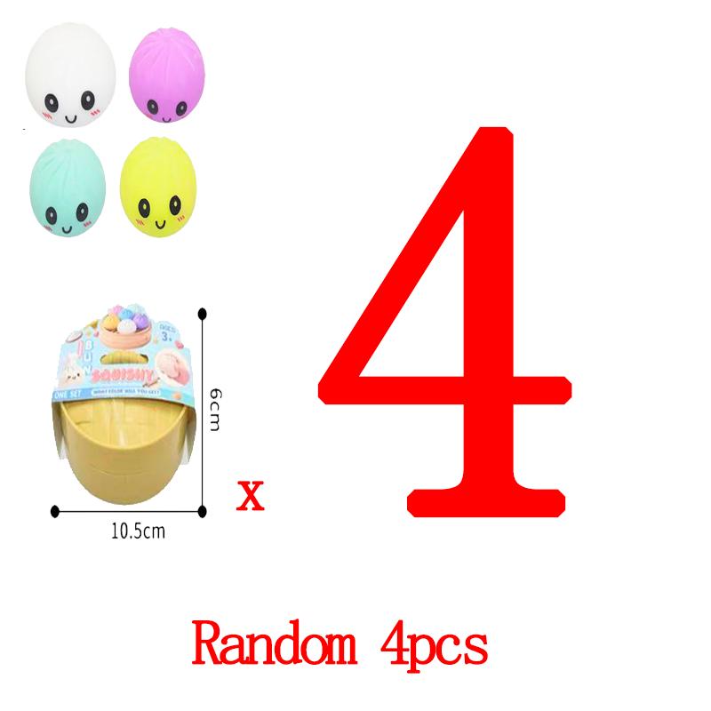 Dumpling Squishy Toy Anti-Stress Toy For Hands Sensory Toy Stress Relief Products Office Desk Toys 4 Colors Squishy Stress Ball
