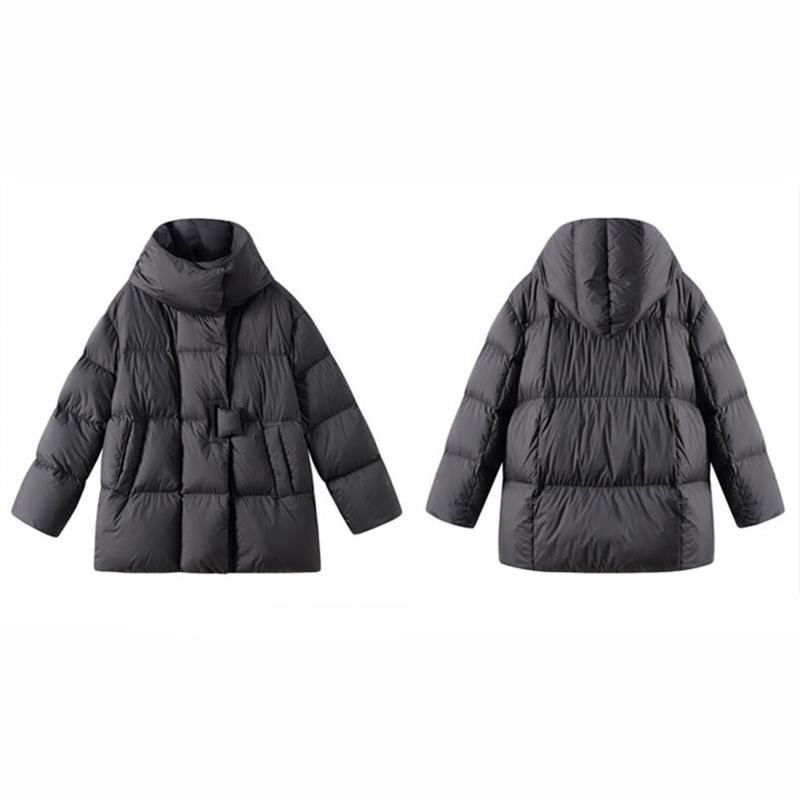 Winter Down Jacket Women Fashion Thick Warm Fluffy Parkas Loose Oversized Puffer Coat Outwear