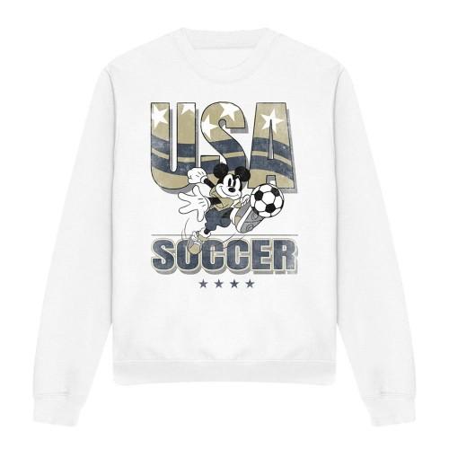 Disney Unisex Adult USA Soccer Mickey Mouse Sweatshirt