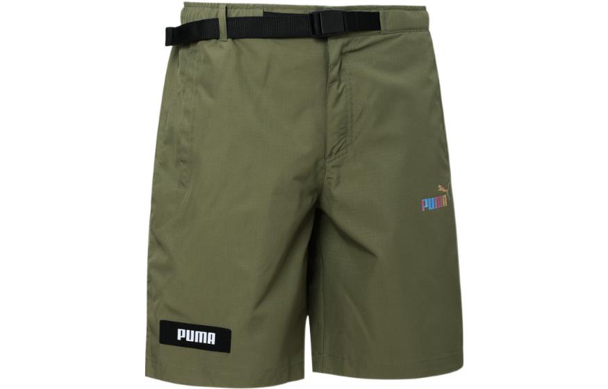 PUMA Logo Cargo Casual Shorts Unisex Green 671965-32 S