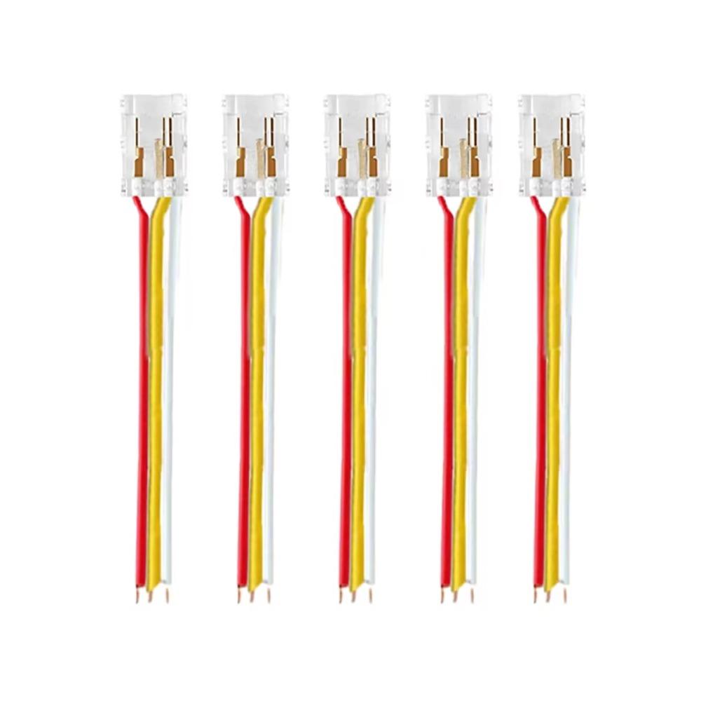 5Pcs/Set 2/3 Pin COB LED Wire Connector 8/10mm LED Strip Connectors  FCOB RGB CCT LED Strip Lights