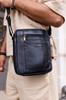 Men's Leather Bag with Zipper Pocket - Peterson