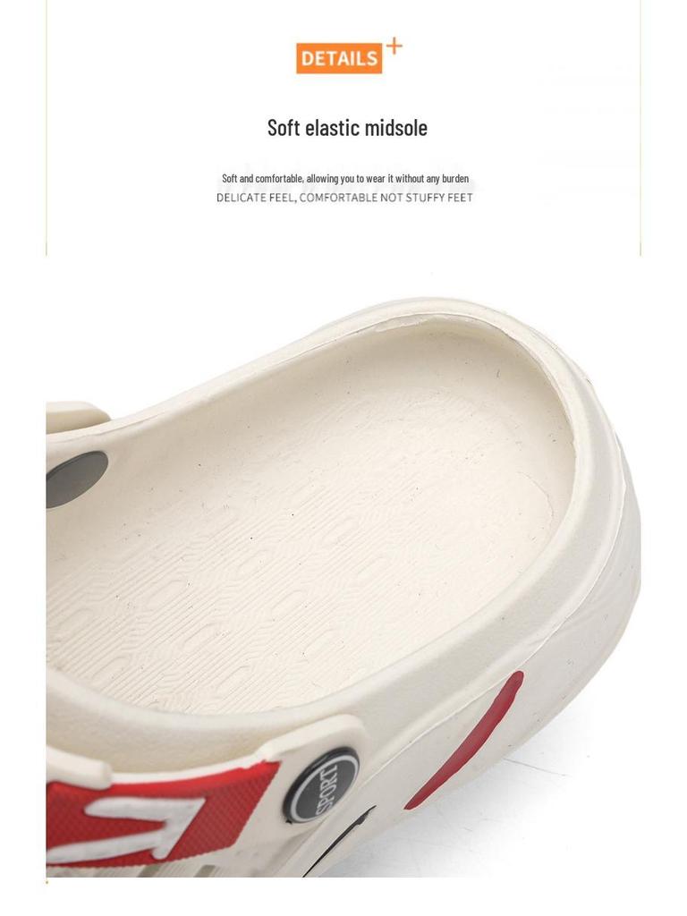 Men's Summer Non-Slip Closed-Toe Plus Size Clogs - Wear-Resistant Beach Sandals