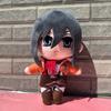 Anime Attack On Titan Plush Toys Doll Kawaii Levi Eren Mikasa Cute Kawaii Collection Green Stuffed Doll Birthday Gifts for Kids