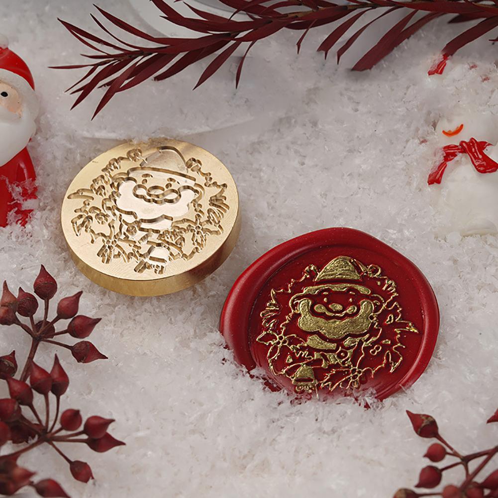 MY# Christmas Art Seal Head Ornamental DIY Craft Supplies for Packaging Scrapboo