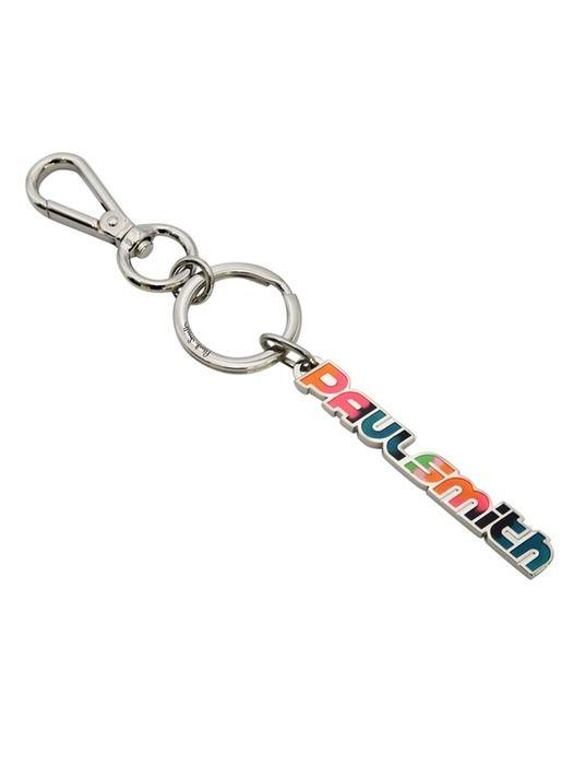 PAUL SMITH Mehrfarbiges Logo Schlüsselanhänger Silber M1A KEYR GNLOGO 96