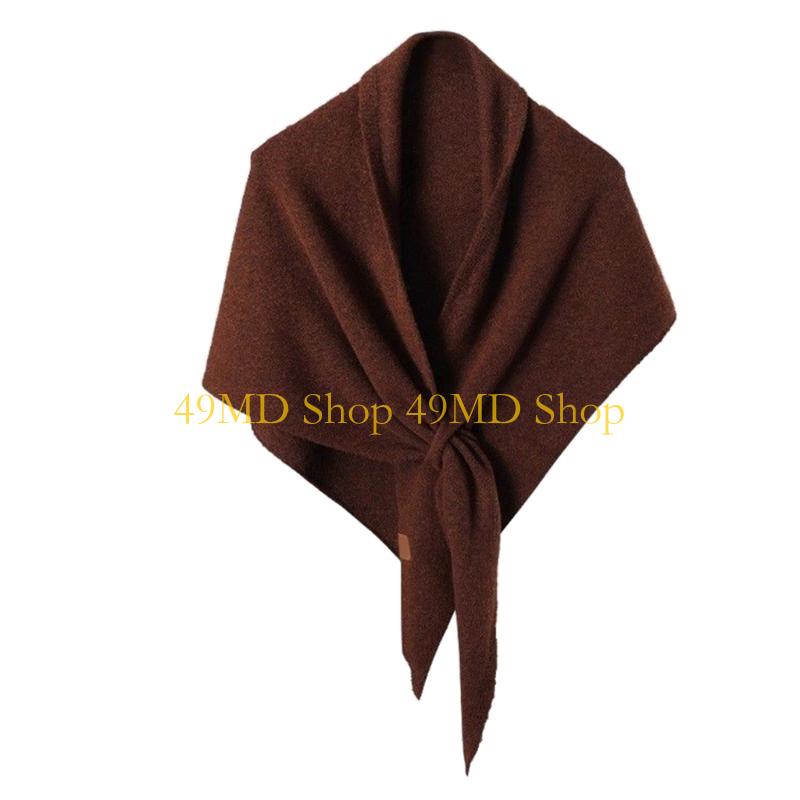 

49MD Women’s Winter Neck Warmer Cozy Scarf Stylish Triangular Shawl Cold Weather кавовий