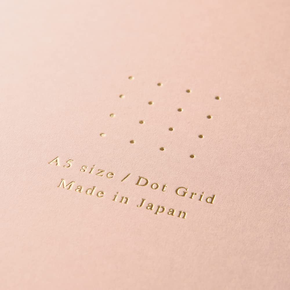 DESIGNPHIL MIDORI A5 Ring Notebook - Pink Dot Grid, Stylish Journal 15332006