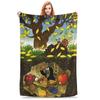 Die kleine Maulwurf Decke Super Weiche Grafische Plüschdecke für Mädchen Jungen Wohnkultur Flanell Tagesdecke Bettbezug