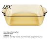 Heat Insulated Pan 2L Glass Baking Dish, Square Dishes for Oven, Versatile Serving Plate Dinner Tempered Casserole Dish Brownies Meatloaf Desserts