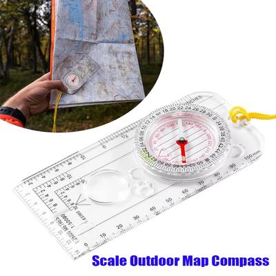 Militärischer taktischer Kompass mit Kartenlineal Navigationswerkzeug für Überleben Orientierungslauf Wandern Camping Jagd Rucksacktouren Unverzichtbar