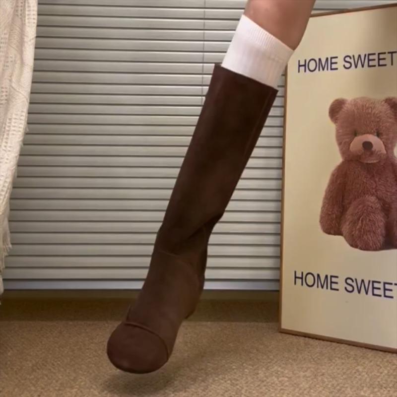 Vintage Internal Elevation Women Western Thigh High Boots Shoes Autumn Winter Designer Ladies Suede Slim Long Booties