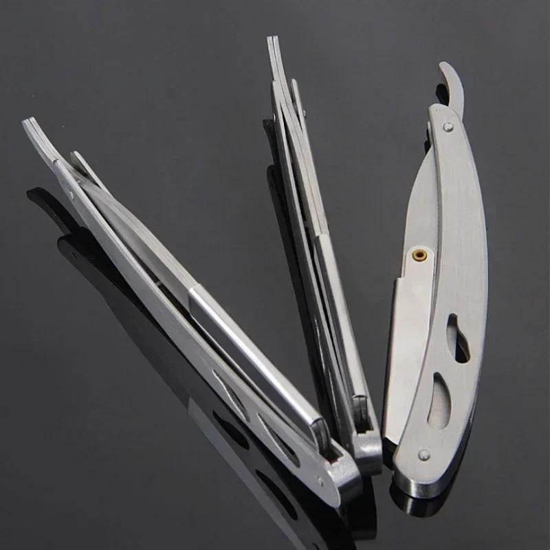 1 buc Brici de ras pentru bărbați Brici profesional cu lamă de barbier din oțel inoxidabil Brici de siguranță Brici de ras ascuțit Cuțit de frizer Instrumente de ras pentru barbă