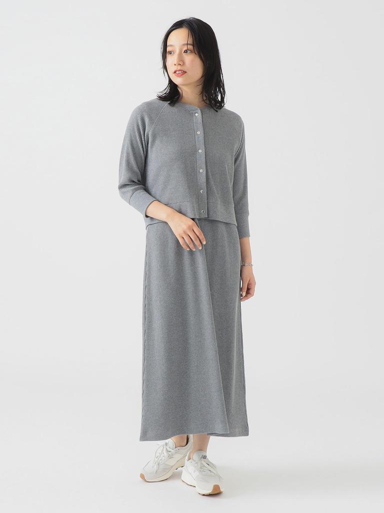 B:MING LIFE STORE by BEAMS Dress Set: Cardigan and Dress, Women's, TOP_GREY, One Size