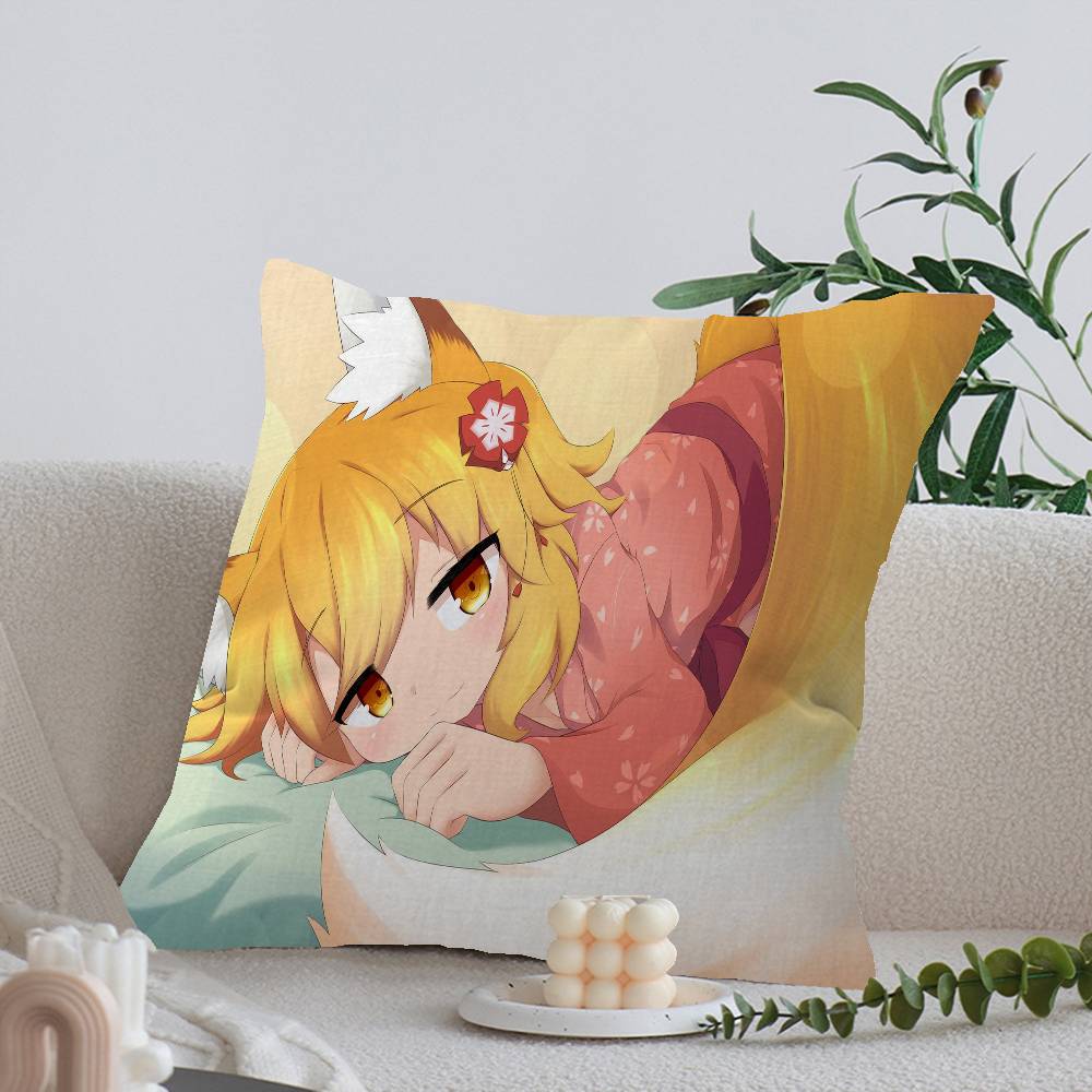 The Helpful F-Fox S-Senko-san Cushion Cover Car Throw Pillow Case For Sofa Car Christmas Gift 40x40cm 45x45cm