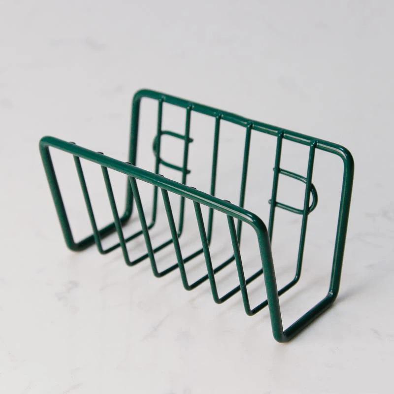 Stainless Steel Suction Cup Sponge Holder Durable Rustproof Drain Caddy Kitchen Sink Organizer for Daily Kitchen Cleaning Tool Storage