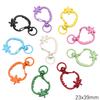 5-100pcs Alloy Spray Painted Keychain Key Chain Snap Hook Key Ring For DIY Jewelry Keys Wallets Decorations
