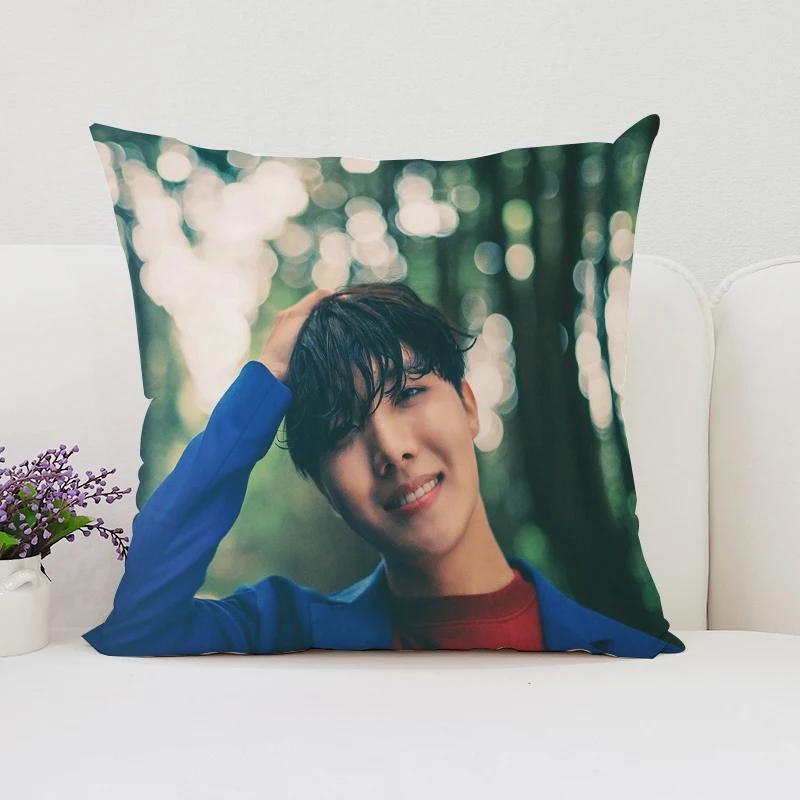 40x40cm Sofa Decoration Cushion Cover J-JHope  Double Sided Printed Pillow Cover Waist Cushion Car Cushion Fans Gifts