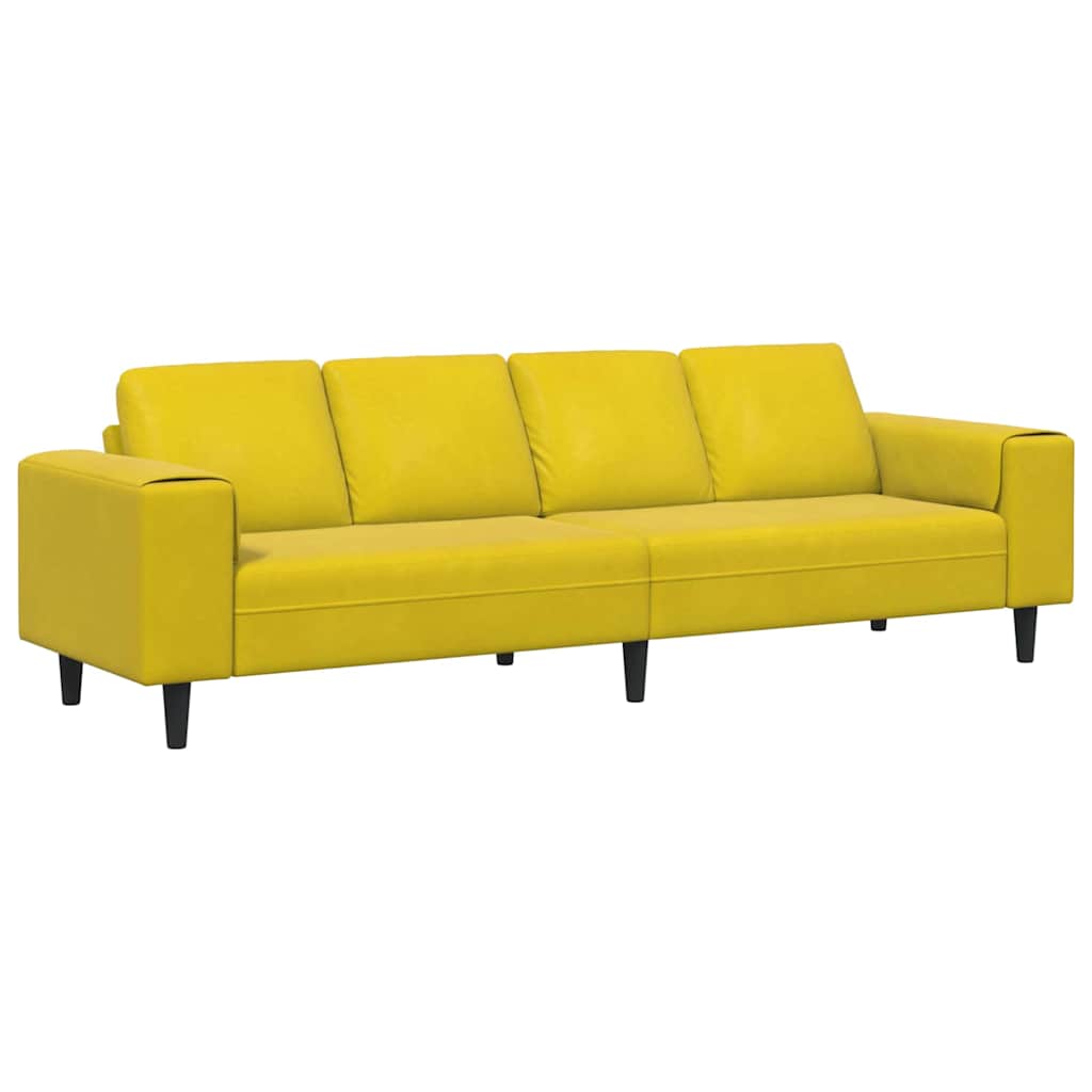 Living Room Sofa Yellow 250 x 77 x 76 cm