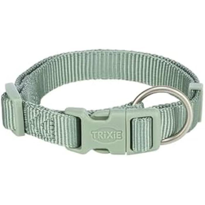Collier Chien - TRIXIE - Premium - Vert Sauge - Confortable - Durable
