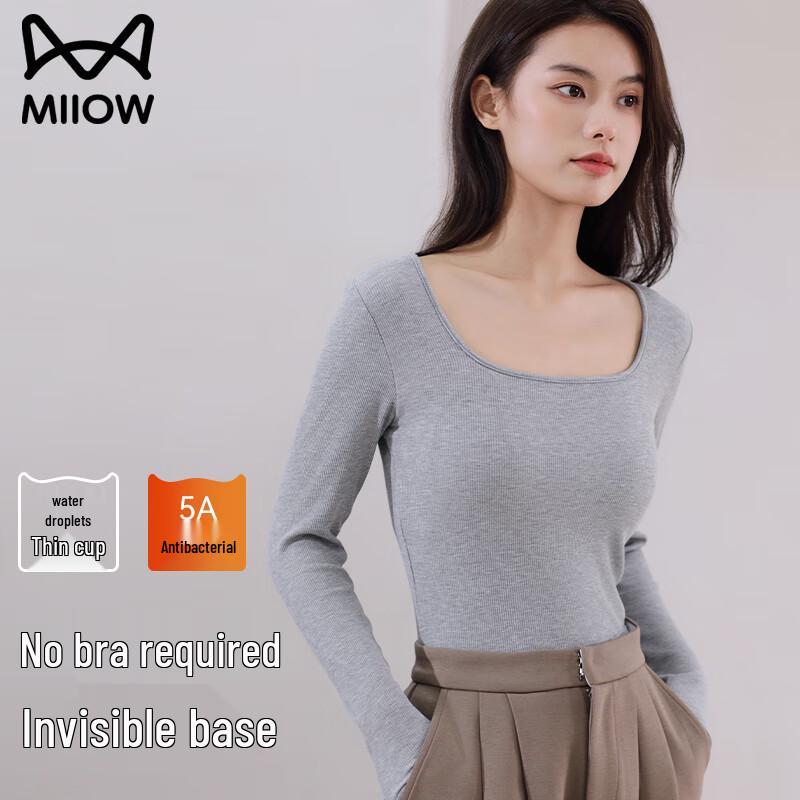 

Женская трикотажная футболка с подкладкой, квадратным вырезом и длинными рукавами Maoren One Size (80-140 lbs)