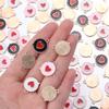 10Pcs/Lot 16mm Alloy Pendant Single Sided Oil Dropping Heart Pendant For Jewelry Making Diy Exquisite Necklace Accessorie