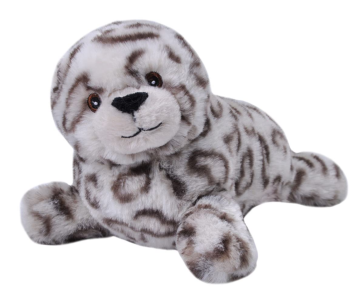 

Wild Republic Fluffy Spotted Seal Plush Made from Recycled W16 x D25 x 24812 Toy, Materials, Ecokinz, H13cm,