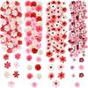50Pcs Mix Artificial Flowers Silk Fake Flower for Home Decor Wedding Decoration DIY Party Supplies Wreath Craft Gift Accessories