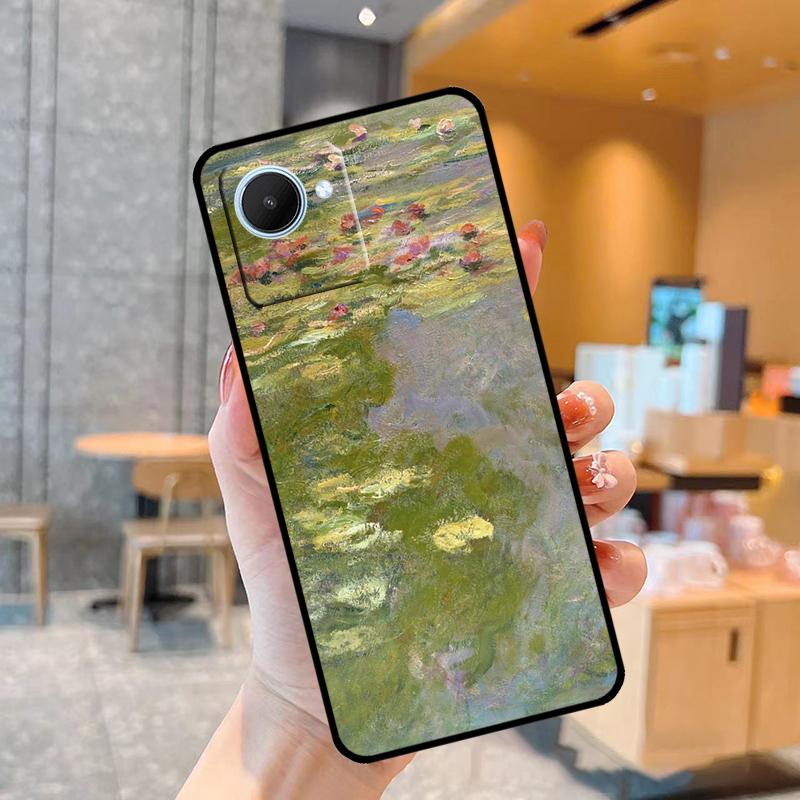 Capa Claude Monet Garden Lotus Bridge para Realme C55 C33 C31 C35 C30 C11 C15 C25s C21Y GT Neo 5 3T 2T 8 9 10 11 Pro Plus