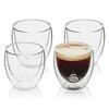 Lot De 4 Verres Thermique À Café En Verre Borosilicate À Double Paroi De 100ml SWAN SWKA54010N Transparent 48537