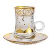 Set de 6 Mini Tasses à Café Transparentes Style Européen Tasse Luxe Léger Tasse à Thé de l'Après-midi Service à Boire pour la Maison