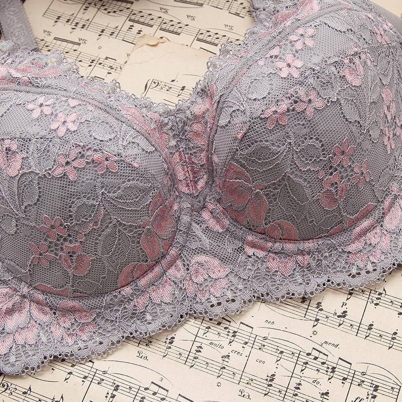 Women's Full coverage Underwired Lightly Lined lace bra Plus Size Minimizer bra 34 36 38 40 42 44 46 48 B C D E
