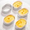 10Pcs Non-Stick Cheesecake Mold High-temperature Aluminum Alloy Oval Baking Pans Easy To Demold Portable Mini Cakes Molds