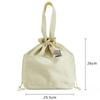 Canvas Lunch Bag Drawstring Insulated Tote for Work Picnic Portable Meal Container Carrier