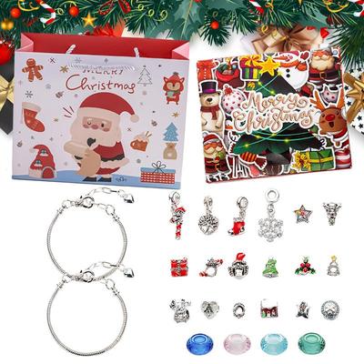 Christmas Bracelets Countdown Calendar 2025 Girls Bracelet Making Advent Calendar Valentine's Day DIY Jewelry Making Advent Gift