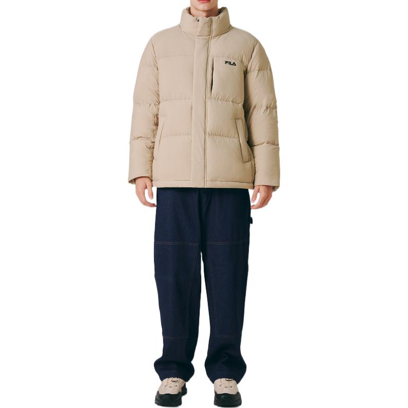 FILA Down Jackets Unisex Beige Stand Collar Moderate FS2DJE4101X-BEG